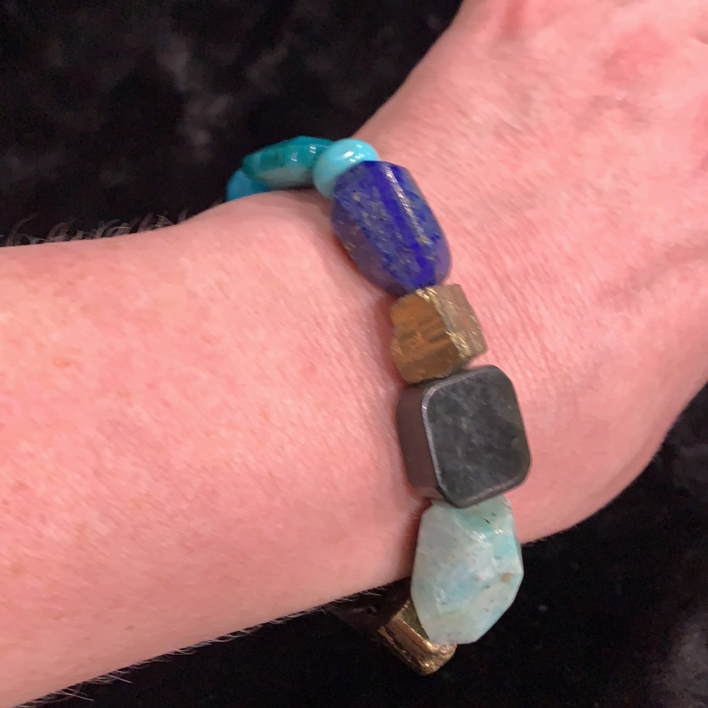 BARSE GENUINE STONE Agate & Magnasite BRACELET! - Picture 3 of 4